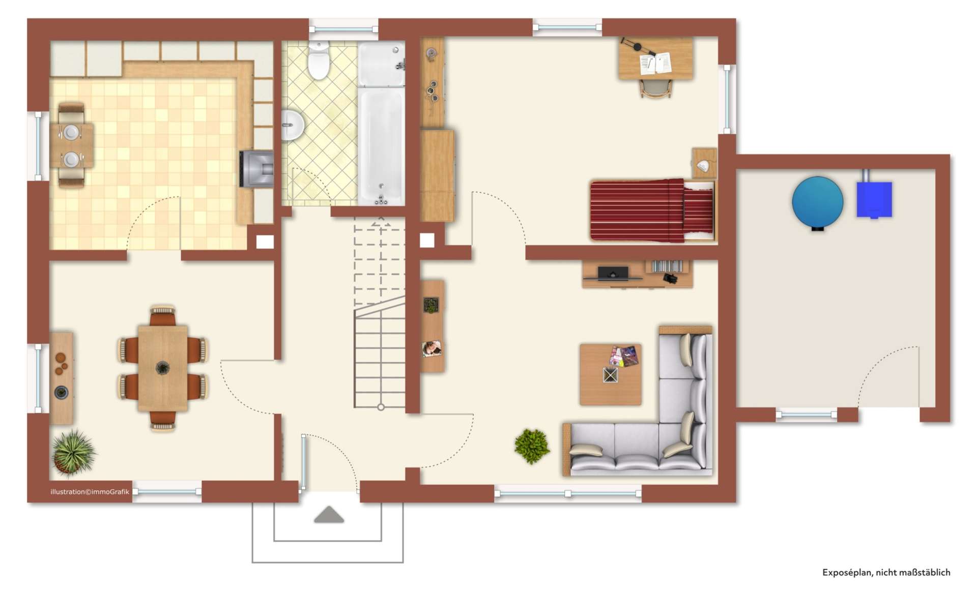 Haus mit Dachterrasse und Garten in Dorfrandlage! in Osterhofen